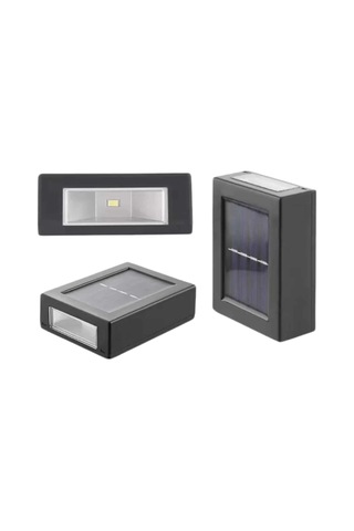 Solar Lamba Dekoratif Aplik Su Geçirmez Led Işıklı Duvar Lambası Çok Renkli