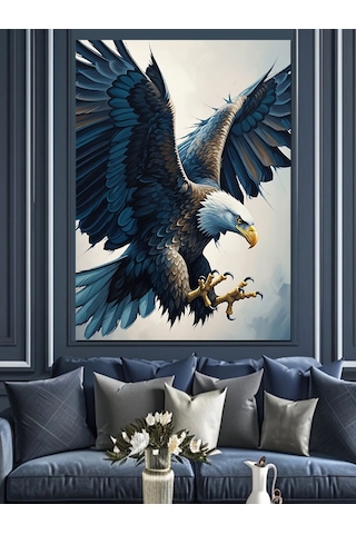 Ahşap Tablo Uçan Kartal Yırtıcı Kuş