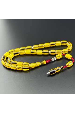 Özel Döküm Sıkma Kehribar Tesbih Hcz-model Fvmvmt Sarı