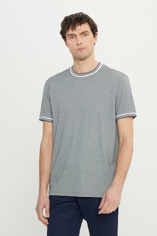 AC&Co / Altınyıldız Classics Erkek Sıyah Pamuklu Slim Fit Dar Kesim Bisiklet Yaka Tişört SIYAH