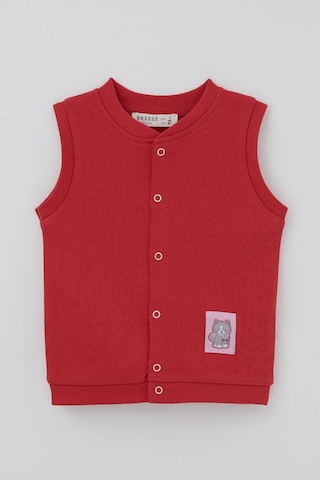 Breeze Kız Bebek Yelek Çıtçıtlı Sevimli Kedicik Armalı 4 Ay - 1 Yaş , Mercan