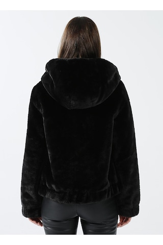 Only 15260047-22k Onlvıda Fur Hooded Jacket Cc Otw Kadın Kaban 15260047-R4306 Siyah