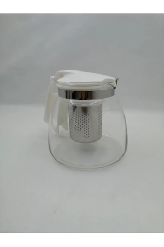 Tedar Çelik Süzgeçli Cam Demlik 900 Ml. Royaleks-8882 Najmaddin 6411267