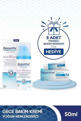 Gece Bakım Kremi 50 Ml 5 Adet Onarıcı Bakım Merhemi 3,5 Gr