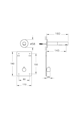VitrA Origin Ankastre Kısa Temassız Lavabo Bataryası Krom A47110