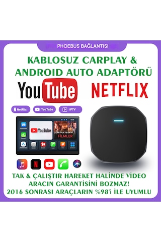 B2 Carplay & Android Auto Youtube Netflix Video Oynatma Kutusu