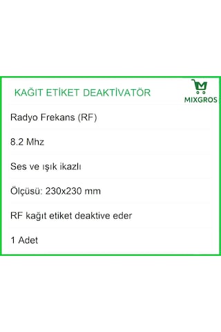 Kağıt Etiket Öldürücü Deaktivatör Rf Radyo Frekans Ses Ve Işık İkazlı