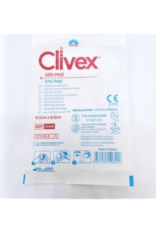 Clivex Yetişkin Göz Kapama Bandı 6.5 x 9.5 CM 50 Adet