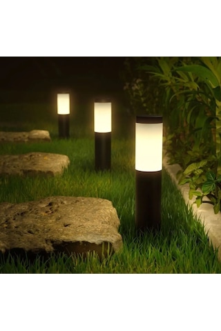 Kule 41 Cm 9w Beyaz Led Ampullü Takım Bahçe Ve Yol Aydınlatma