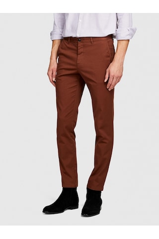 Sisley Slim Fit Esnek Chino Pantolon Erkek Kahverengi Pantolon - 323a4aıhsf021