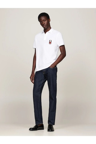 Tommy Hilfiger Erkek Polo Pike T-shirt Beyaz