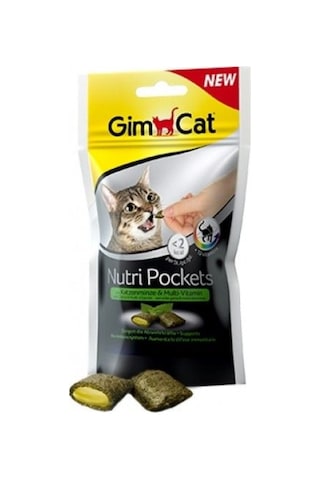 Gimcat Nutri Pockets Kedi Otlu ve Multivitaminli Kedi Ödül Maması 6 x 60 G