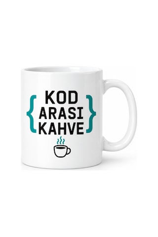 Buradabulabilirsin Kod Arası Kahve Tasarımlı Porselen Kupa - Model 323 Bbz Çok Renkli