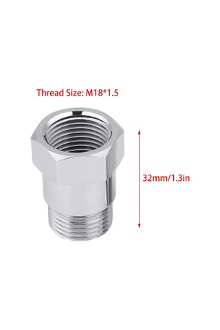 Geeroyoo 32mm Demir Oksijen Sensörü Uzatıcı - M18x1.5 Dişli, Akustik Yalıtım, Araçlarda Evrensel Uyum 2 Adet Set