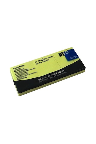 Info Notes 50x40 Sarı Postit 3 Lü Pk 100 Yp 565301