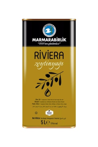 Marmarabirlik Riviera Zeytinyağı 5 Lt Teneke 2 Li 10 Litre