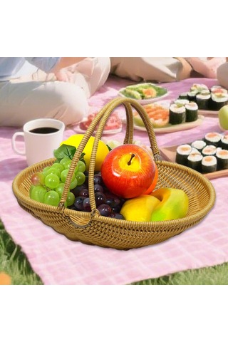 Suntek Pp Malzeme Açık Hava Piknik Depolama Sepeti Hafif Sarı