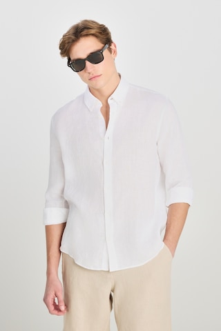 Lee %100 Keten Regular Fit Erkek Gömlek L2510549100 Beyaz
