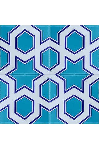 Armada Çini 20x20 Cm Sp 98-v Yıldız Desenli Kütahya İznik Çini Ka