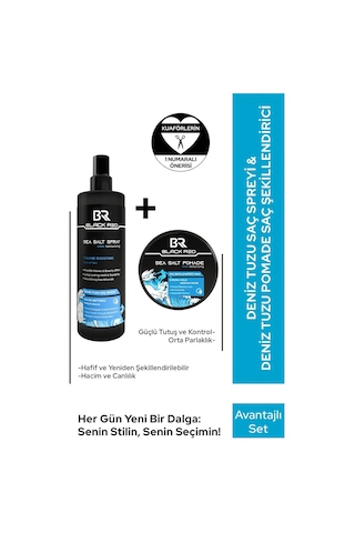 Saç Deniz Tuzu Spreyi - Sea Salt Spray & Wax Saç Şekillendirici Wax Sea Salt Pomade - 2'li Set Saçbakım