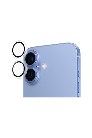 Panzerglass Hoops Apple Uyumlu iPhone 16 16 Plus Şeffaf Kamera Lens Koruyucu