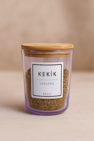 Motto - 6'lı Bambu Vakum Kapaklı Kaşık, Etiket Hediyeli, Mor Cam Saklama Kabı Baharatlık Seti 315 Ml Diğer