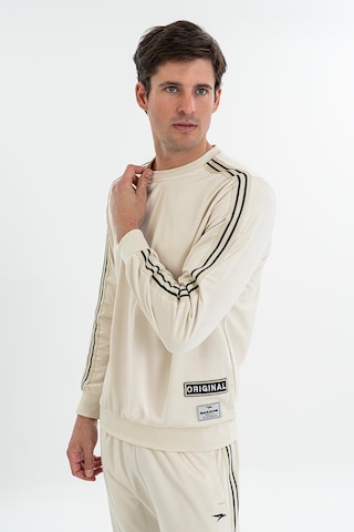 Maraton Comfort Erkek Bisiklet Yaka Taş- Sweatshirt Taş-