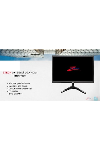Ztech Zr-mr19m 19'' Hd+vga+usb Led Monitör