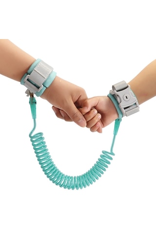 Evokids Extra Kilitli Güvenlik Bilekliği Çelik Uçlu Yeşil Çok Renkli