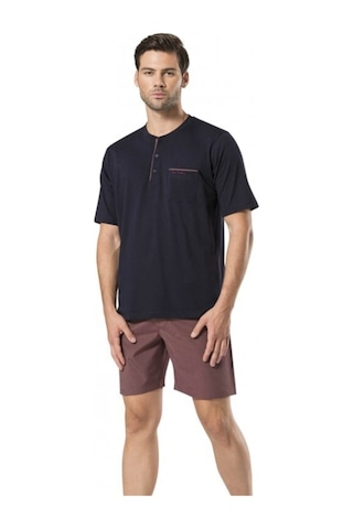 Pierre Cardin 5560 Erkek Çeyizlik Beşli Rop Pijama Takım - Bordo Bordo