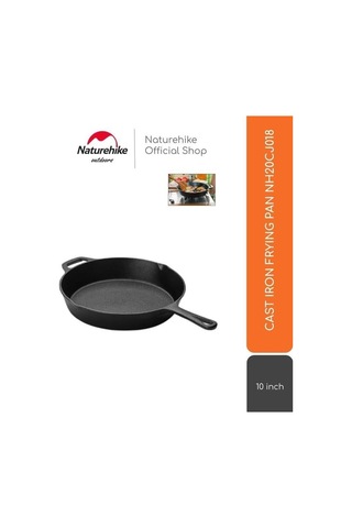 Naturehike Ultra Light Demir Döküm Tava 10 Inch Siyah