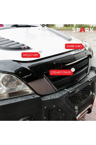 Kia Sorento 2002-2006 Yılları Arası Uyumlu Kaput Rüzgarlığı 4mm Siyah