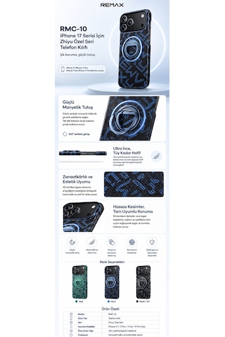 Remax Zhiyu Exclusive Apple iPhone 17 Air Magsafe Uyumlu Darbe Emici Kılıf Rmc-10 Siyah