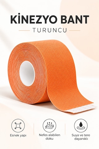 Vücut Uyumlu Sporcu Bandı - Kinezyo Bant - Turuncu