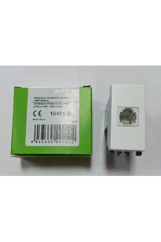 Beyaz Rj11 Telefon Prizi 1m