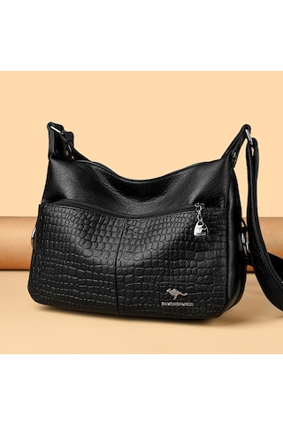 Kadın Çantası Haberci Çantası Yeni Taş Desen Küçük Kare Çanta Yüksek Kaliteli Basit Şık Omuz Haberci Çantası Taş Desen Yeşil Ana Resim Rengi Diğer