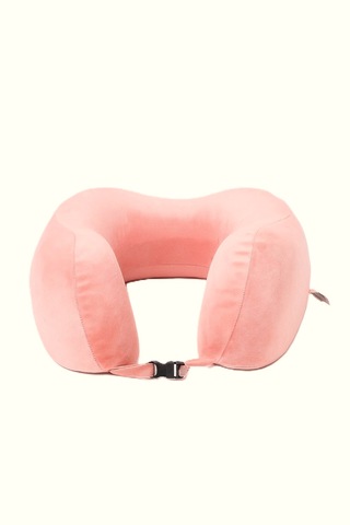 Armegeda Pembe Memory Foam Boyun Destekli Seyahat Yastığı U Şekilli Yastık Pembe