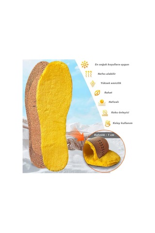 Peluş Kışlık Sıcak Tutan Ayakkabı Iç Tabanı