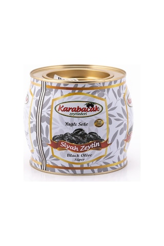 Karabacak Siyah Zeytin Süper Boy 2 Kğ Teneke Kutu 350-380 Kalibre