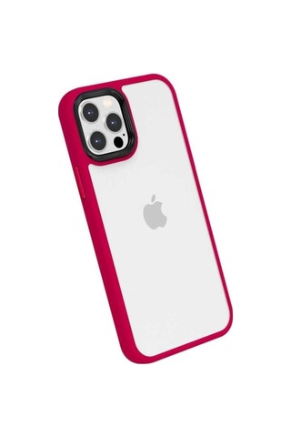 Apple Uyumlu iPhone 12 Pro Kılıf Zore Cann Kapak Kırmızı