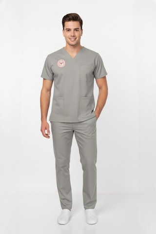 Unisex Gri Teknik Hizmetler Scrubs Üniforma Takım Neutral Gray Sağlık Bakanlığı Yeni Yön.uygun Gri