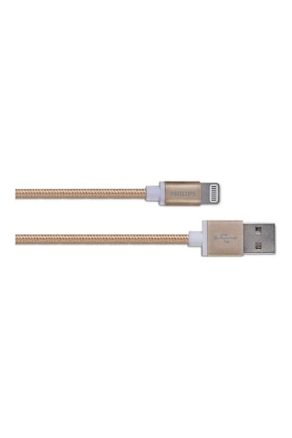 Philips Uyumlu Dlc2508G Lightning - Örme Şarj & Data Kablosu