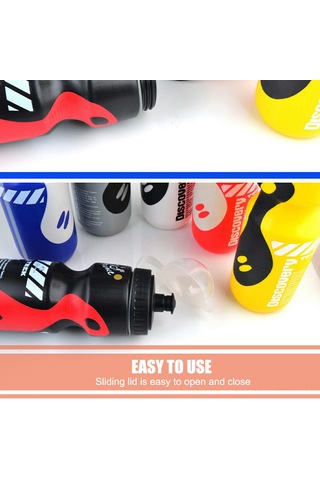 Aubyhe Bisiklet İçme Suyu Bardağı 680ml - Hdpe Malzeme, Hafif Ve Dayanıklı - Bisiklet Sporu, Yürüyüş, Seyahat İçin - Toz Koruyucu Kapaklı Beyaz Çok Renkli