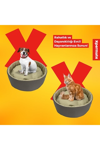 Xpermate Sünger Simit Küçük Irk Köpek Yatağı ve Kedi Yatağı 45 CM