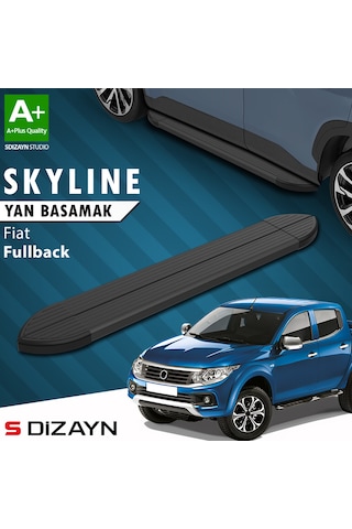 S-dizayn Fiat Fullback Skyline Siyah Yan Basamak 193 Cm 2016-2019 A+ Kalite