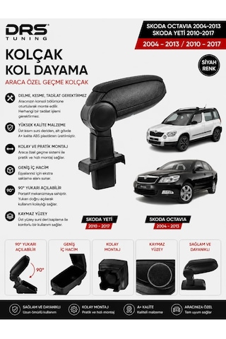 Skoda Octavia 2004 - 2013 / Yeti 2010 - 2017 Kolçak Kol Dayama Siyah