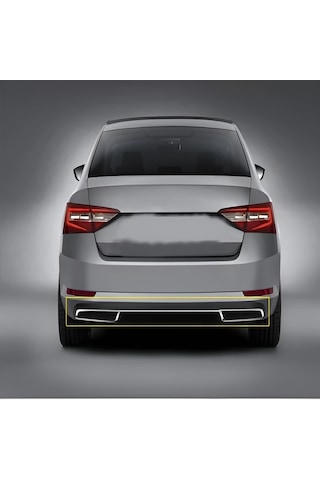 Skoda Superb Uyumlu 2019 Ve Üzeri Krom Difizör 3 Parça Paslanmaz Çelik