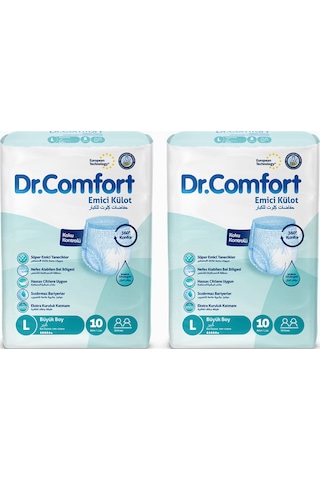Dr.Comfort Yetişkin Emici Külot Large 2 x 10'Lu 20 Adet