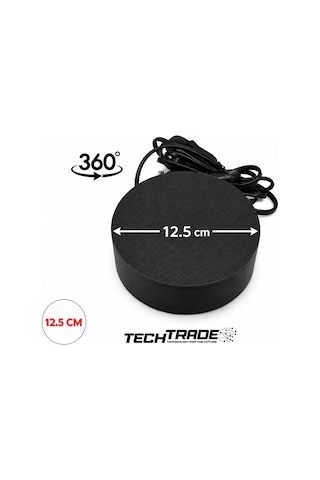 Ürün Çekimi Için 360 Dönen Stand Elektrikli 12.5cm Çapında - Siyah