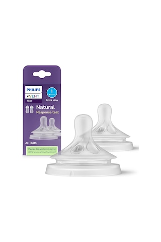 Philips Avent Natural Response 2'li Biberon Emziği, 1 Numara, 0 Ay
